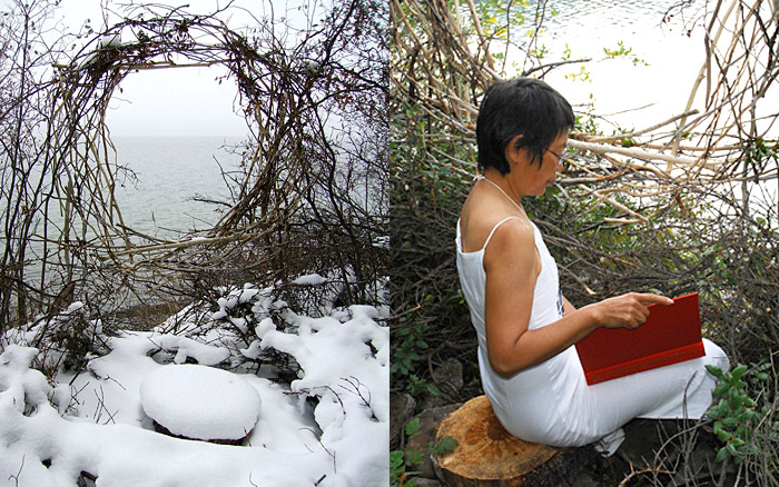 Window of time | Window in winter and reading to nature, 2009
